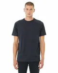 Bella + Canvas - T-shirt raglan CVC chiné pour hommes Bleu marine
