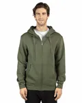 Threadfast Apparel Unisex Ultimate Fleece Full-Zip Hooded Sweatshirt Army