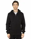 Threadfast Apparel Unisex Ultimate Fleece Full-Zip Hooded Sweatshirt BLACK