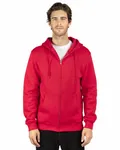 Threadfast Apparel Unisex Ultimate Fleece Full-Zip Hooded Sweatshirt RED