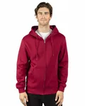 Threadfast Apparel Unisex Ultimate Fleece Full-Zip Hooded Sweatshirt Burgundy
