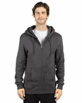 Threadfast Apparel Unisex Ultimate Fleece Full-Zip Hooded Sweatshirt Charcoal Heather