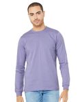 Bella + Canvas Unisex Jersey Langarm T-Shirt Lavendel dunkel