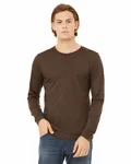 Bella + Canvas - Maglietta unisex in jersey CVC a maniche lunghe Heather Brown