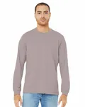 Bella + Canvas - Maglietta unisex in jersey CVC a maniche lunghe Ghiaia rosa Hthr