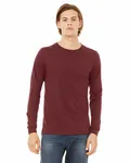 Bella + Canvas - Maglietta unisex in jersey CVC a maniche lunghe Heather Cardinal