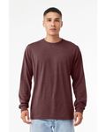 Bella + Canvas - Maglietta unisex in jersey CVC a maniche lunghe Heather Maroon