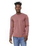 Bella + Canvas - Maglietta unisex in jersey CVC a maniche lunghe Heather Malva