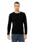 Bella + Canvas - Maglietta unisex in jersey CVC a maniche lunghe Miscela nera solida