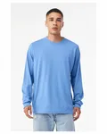 Bella + Canvas Unisex Jersey Langarm T-Shirt Carolina Blau