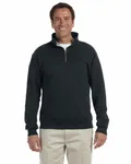 Jerzees Adult Super Sweats NuBlend Fleece Quarter-Zip Pullover BLACK