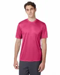 Hanes adult cool DRI with FreshIQ t-shirt Wow Pink