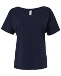 Bella + Canvas Ladies' Slouchy T-Shirt Navy Speckled