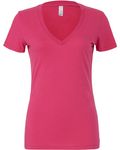 Bella + Canvas Ladies' Relaxed Jersey V-Neck T-Shirt Berry