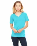 Bella + Canvas Ladies' Relaxed Jersey V-Neck T-Shirt Turquoise