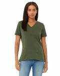 Bella + Canvas Ladies' Relaxed Jersey V-Neck T-Shirt Military Green