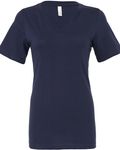 Bella + Canvas Ladies' Relaxed Jersey V-Neck T-Shirt Navy