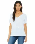 Bella + Canvas - t-shirt à col en V pour dames Marbre bleu