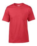 Gildan Adult 50/50 Pocket T-Shirt RED