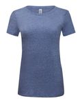 Threadfast Apparel Ladies' Triblend Short-Sleeve T-Shirt Navy Triblend