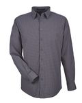 Devon & Jones CrownLux Performance - Camicia da uomo a mini quadri tono su tono Carbonio