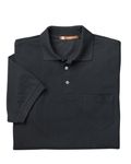 Harriton Herren 159 g Easy Blend Polo mit Tasche SCHWARZ