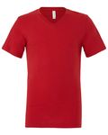 Bella + Canvas T-Shirt unisexe en jersey à manches courtes et col en V Toile rouge