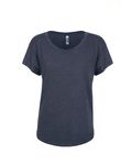 Next Level Apparel - T-shirt Dolman en Triblend pour dames VINTAGE NAVY