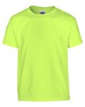 Gildan Youth - T-shirt en coton épais Vert fluo
