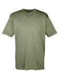 T-shirt UltraClub pour homme, performance sportive, frais et sec, en interlock Vert militaire