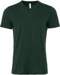 Bella + Canvas T-Shirt unisexe en jersey à manches courtes et col en V Forêt