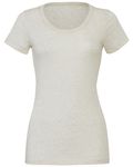 Bella + Canvas - Maglietta da Donna in Triblend a Maniche Corte Triblend di farina d'avena