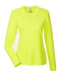 UltraClub Ladies' Cool & Dry Performance Long-Sleeve Top Bright Yellow