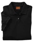Harriton Ladies' 170 g Ringspun-Baumwolle Piqu Kurzarm-Poloshirt SCHWARZ