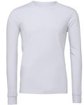 Bella + Canvas Unisex Jersey Langarm T-Shirt WEISS