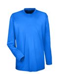 T-shirt à manches longues UltraClub pour adultes, coupe sportive, matière interlock, technologie Cool & Dry ROYAL