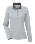 UltraClub Donna Cool & Dry Sport Quarter-Zip Pullover Grigio