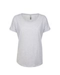 Next Level Apparel - T-shirt Dolman en Triblend pour dames Blanc Heather