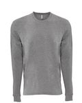 Next Level Apparel Unisex Langarm-Crew aus Veloursleder Dunkles Hthr-Grau