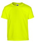 Gildan Youth - T-shirt en coton épais VERT SÉCURITÉ