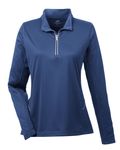 UltraClub Donna Cool & Dry Sport Quarter-Zip Pullover Marina Militare