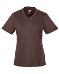 Team 365 Damen Zone Performance T-Shirt SPORT DUNKELBRAUN