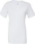 Bella + Canvas Ladies' Relaxed Jersey V-Neck T-Shirt WHITE