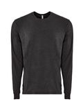 Next Level Apparel Unisex Langarm-Crew aus Veloursleder Heather Charcoal