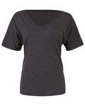 Bella + Canvas - t-shirt à col en V pour dames Gris foncé chiné