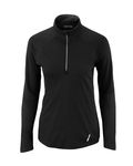 North End Damen Radar Quarter-Zip Performance Langarm-Top SCHWARZ