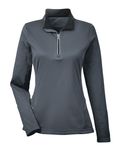 UltraClub Donna Cool & Dry Sport Quarter-Zip Pullover Carbone