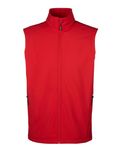 CORE365 Herren Cruise Zweilagen-Weste mit Fleece-Bonded Soft Shell Klassisches Rot