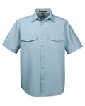 Camicia Key West Performance Staff a maniche corte da uomo Harriton Blu nuvola