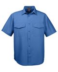 Camicia Key West Performance Staff a maniche corte da uomo Harriton Blu piscina
